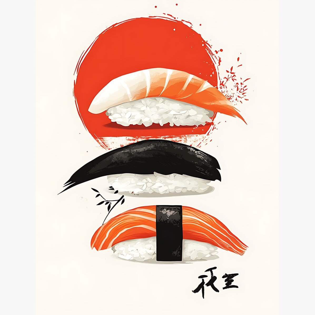 Poster Sushi-kunst