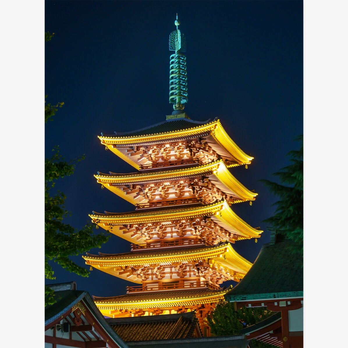 Poster van een Japanse tempel