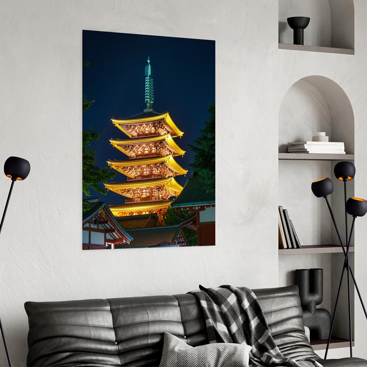 Poster van een Japanse tempel