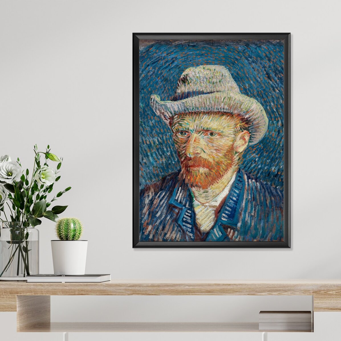 Poster Vincent van Gogh, Zelfportret met grijze vilten hoed, 1887