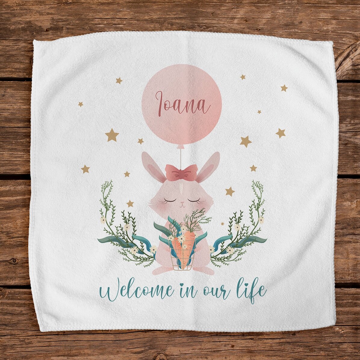 Handdoek met naam erop - Welcome, babygirl