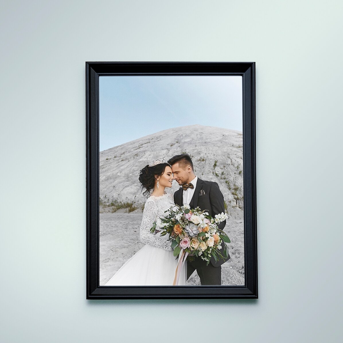 Gepersonaliseerd fotolijstje met één foto - A4 staand