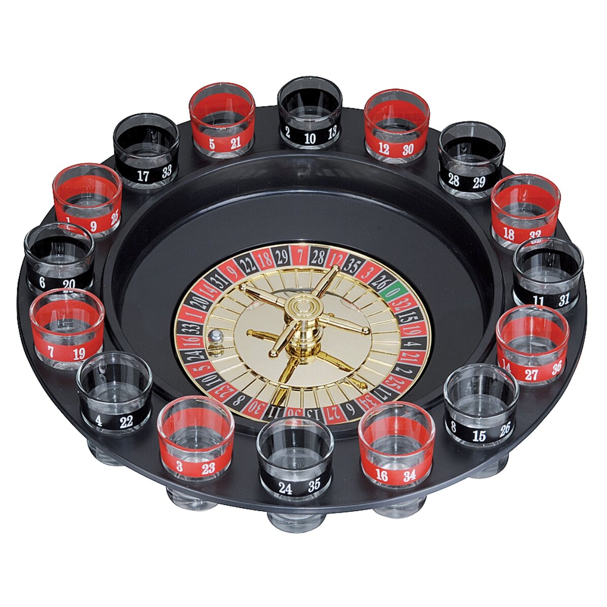 Roulette met shotjes
