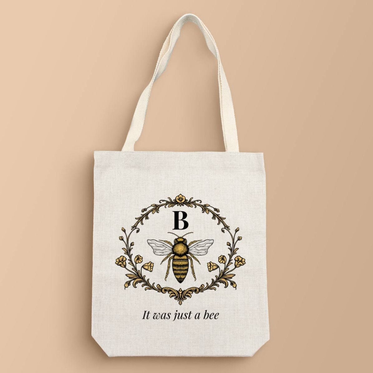 Gepersonaliseerde tas met tekst - Bee