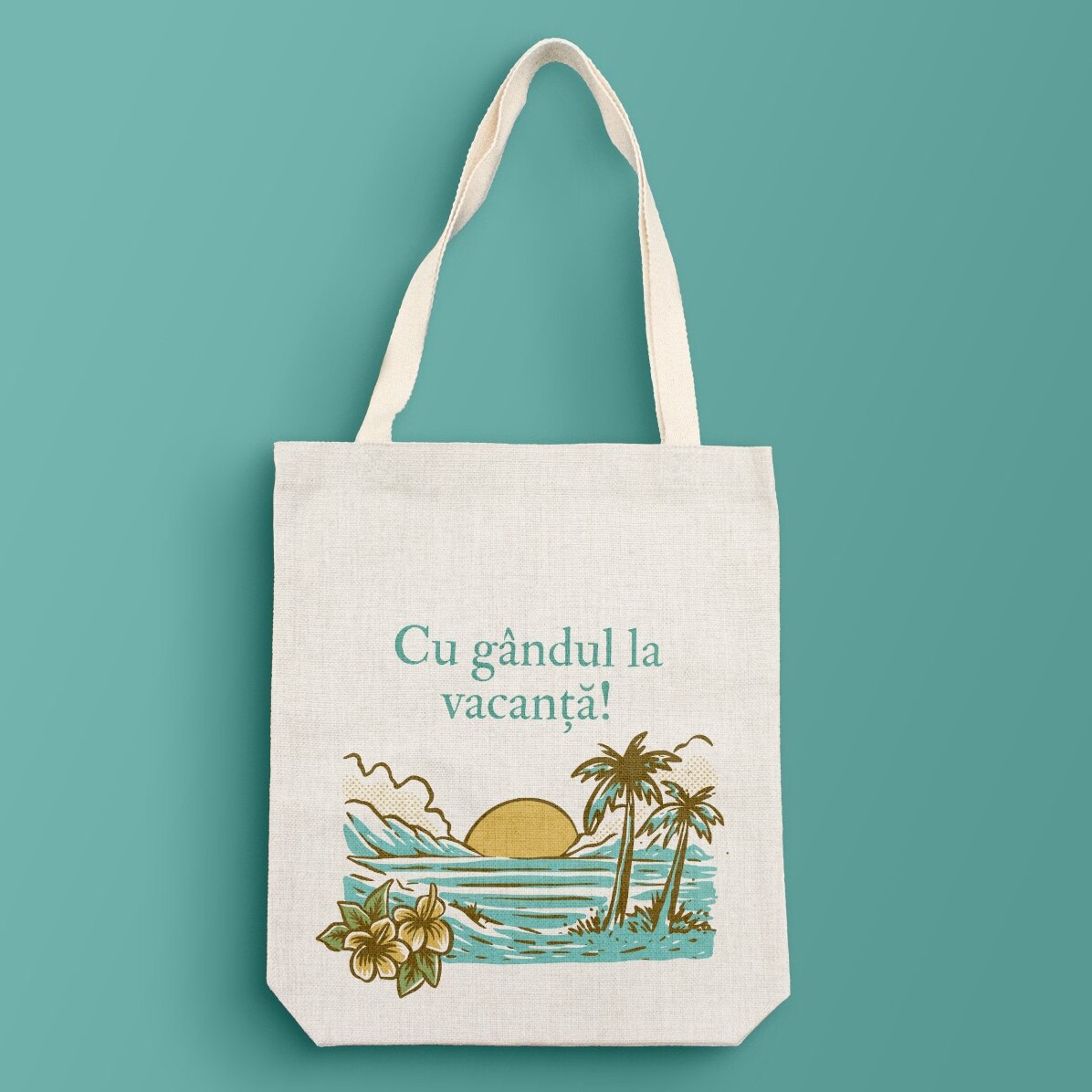 Gepersonaliseerde tas met tekst - Met het oog op de vakantie