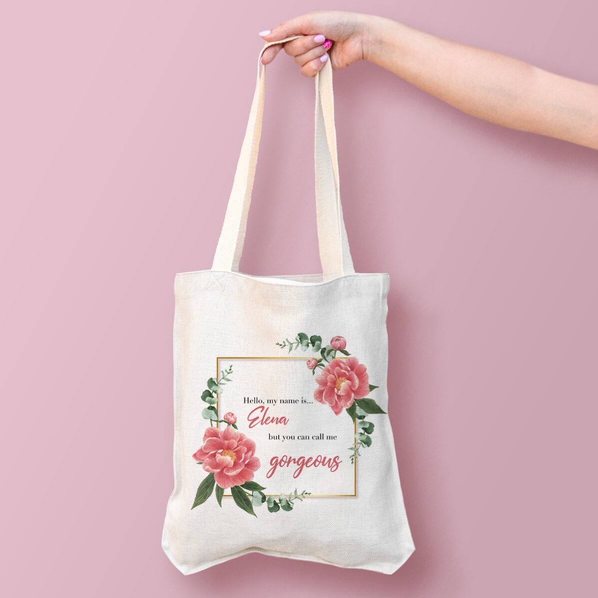 Gepersonaliseerde tas met tekst - Gorgeous