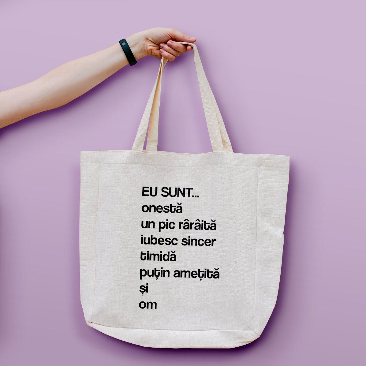 Gepersonaliseerde tas met tekst - Lijst