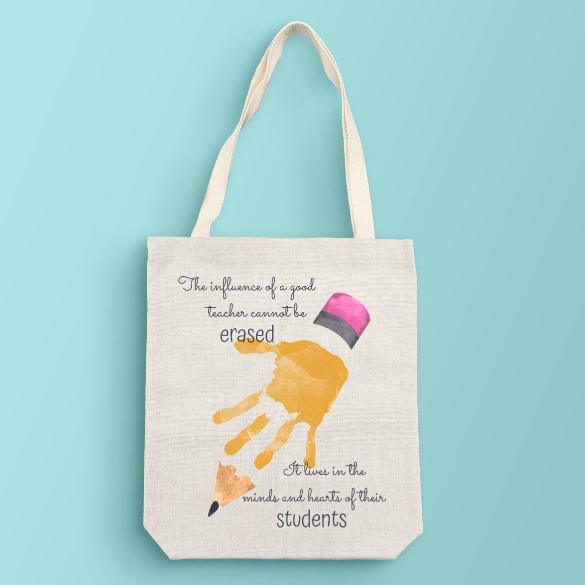 Gepersonaliseerde tas met tekst - Waardering voor leraren