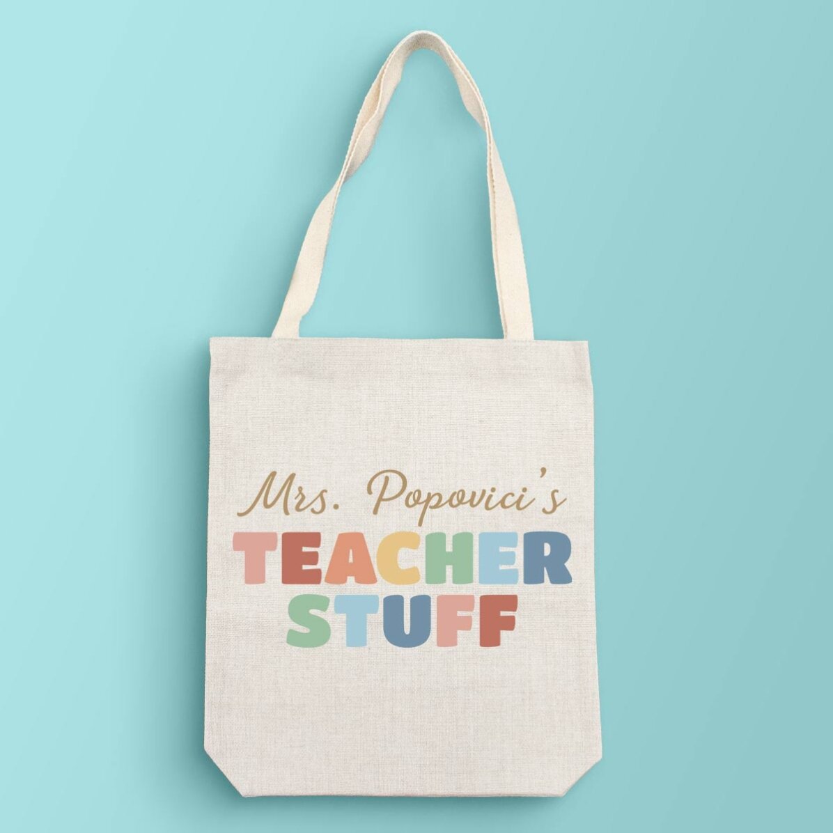 Gepersonaliseerde tas met tekst - Teacher