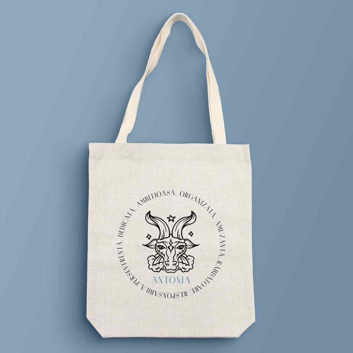 Gepersonaliseerde tas met tekst - Sterrenbeeld Steenbok