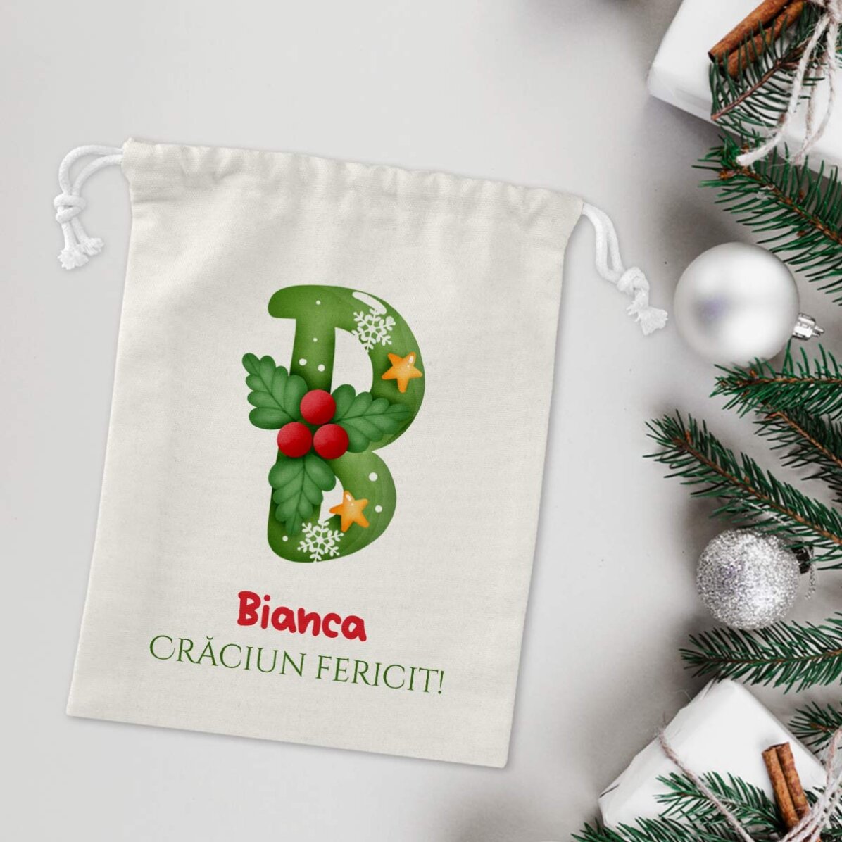 Kleine cadeautasje, gepersonaliseerd met naam - Kerstmis