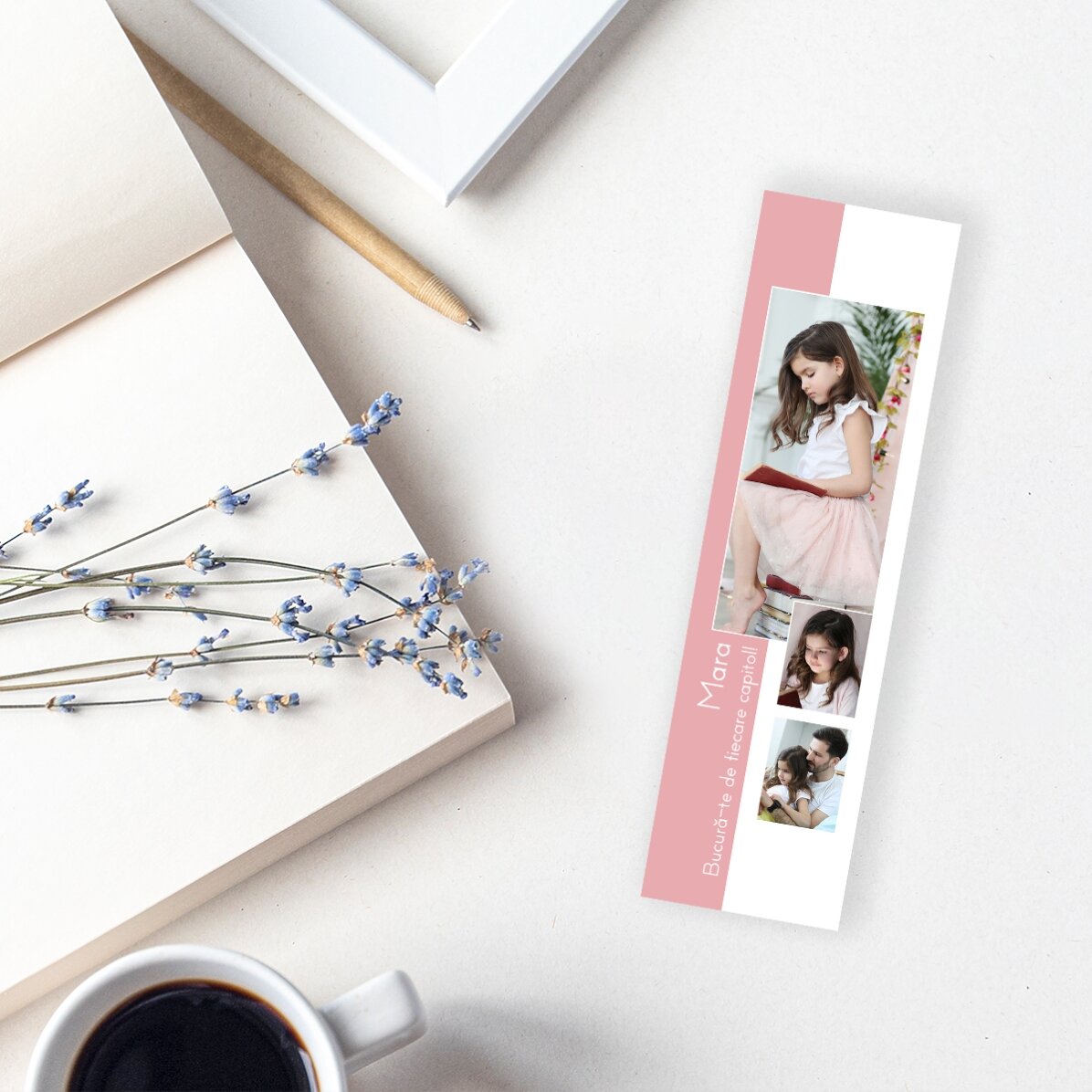 Personalised bookmark with 3 photos and text - You are special