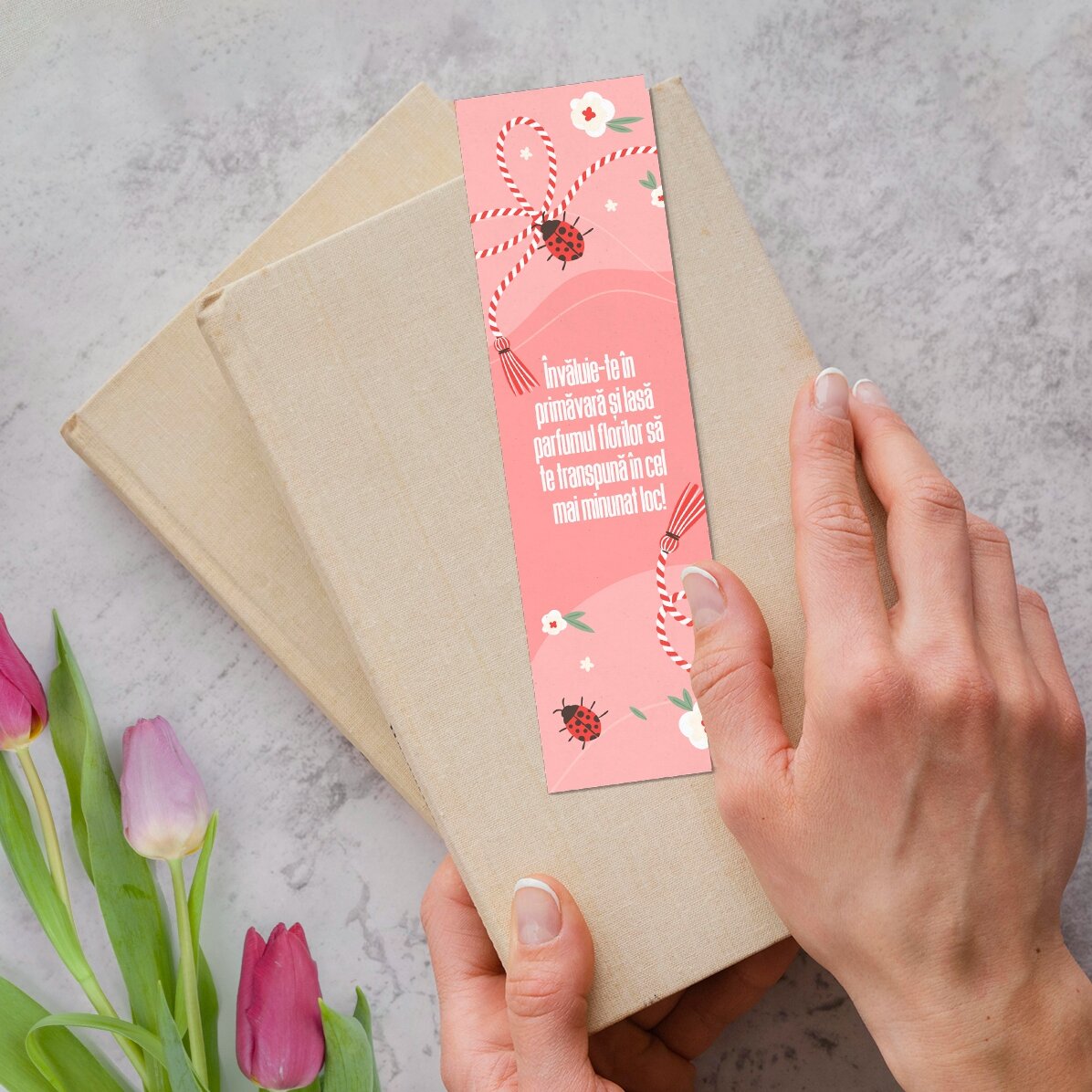 Personalised bookmark with message