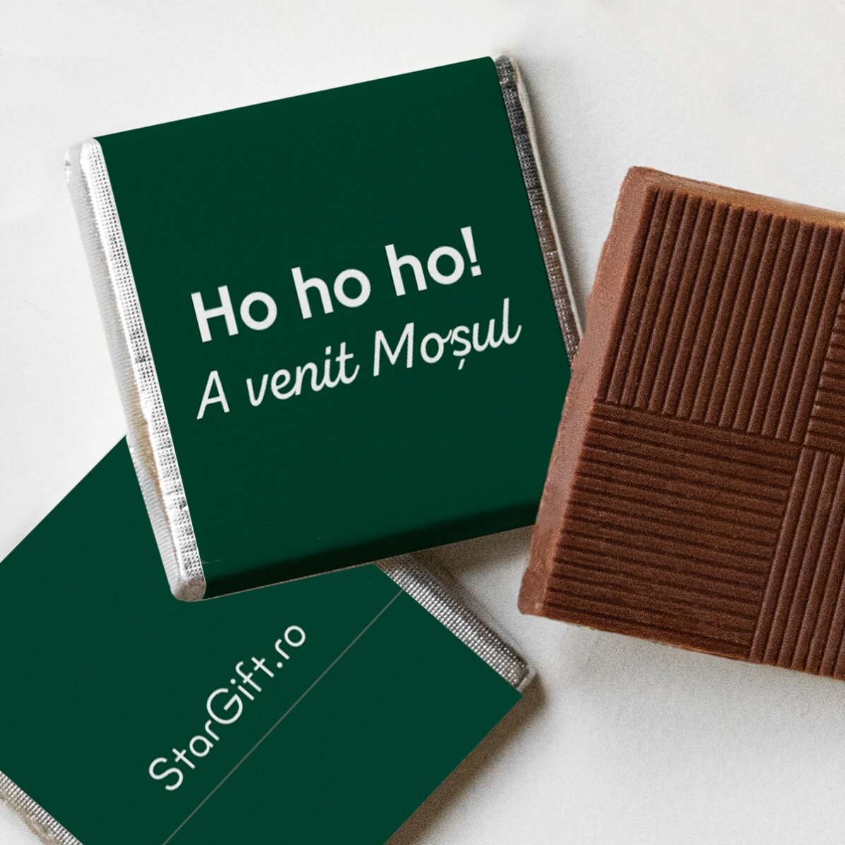 Set van 10 gepersonaliseerde minichocolade met tekst