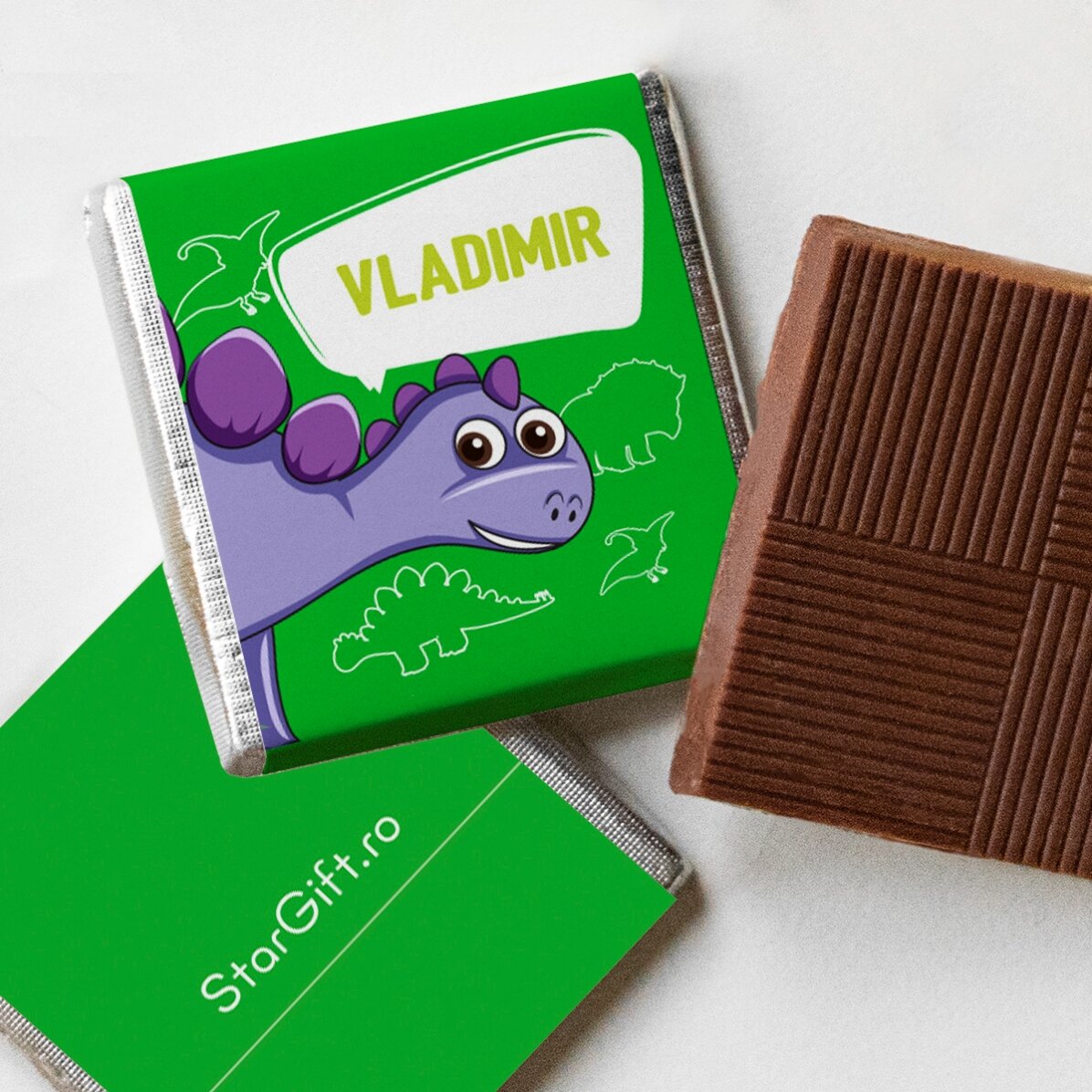 Set van 5 gepersonaliseerde minichocolade met foto
