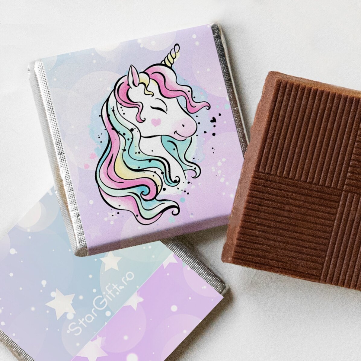 Set van 5 gepersonaliseerde minichocolade met foto