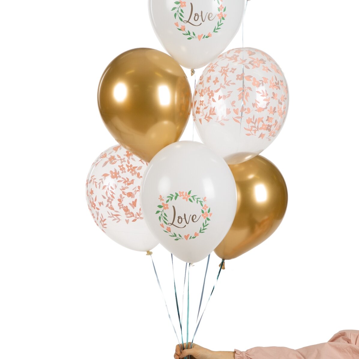 Set van 6 ballonnen, gemengd - Love