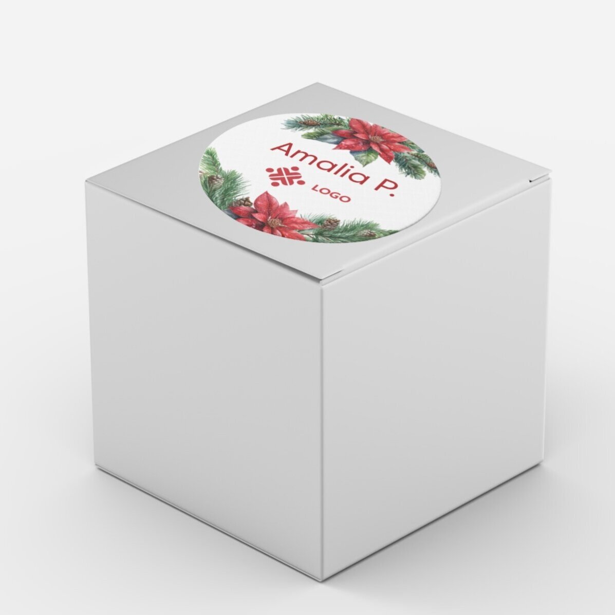 Gepersonaliseerde kerstcadeauset met logo en boodschap - Kerstmis