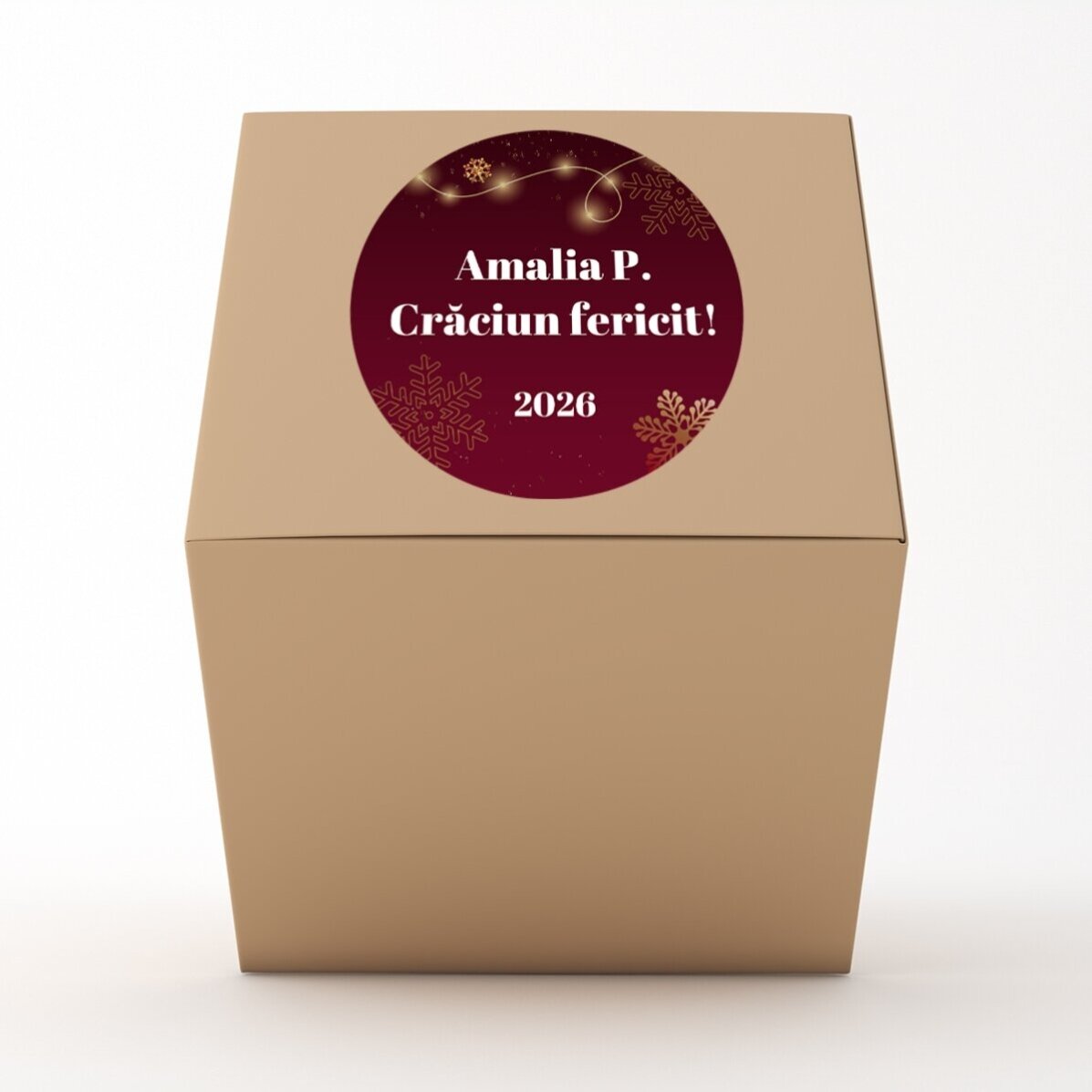 Gepersonaliseerde kerstcadeauset met logo en boodschap - Red Christmas