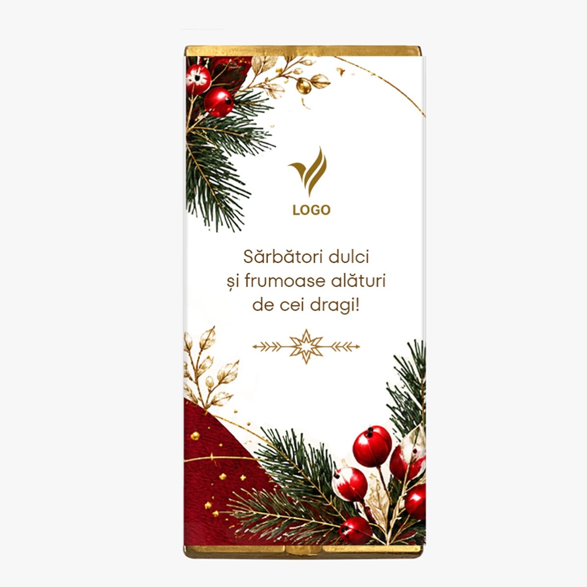 Gepersonaliseerde kerstcadeauset met logo en tekst - Festiv