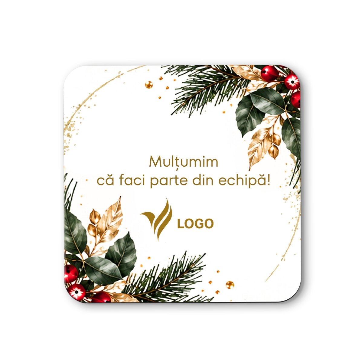 Gepersonaliseerde kerstcadeauset met logo en tekst - Festiv