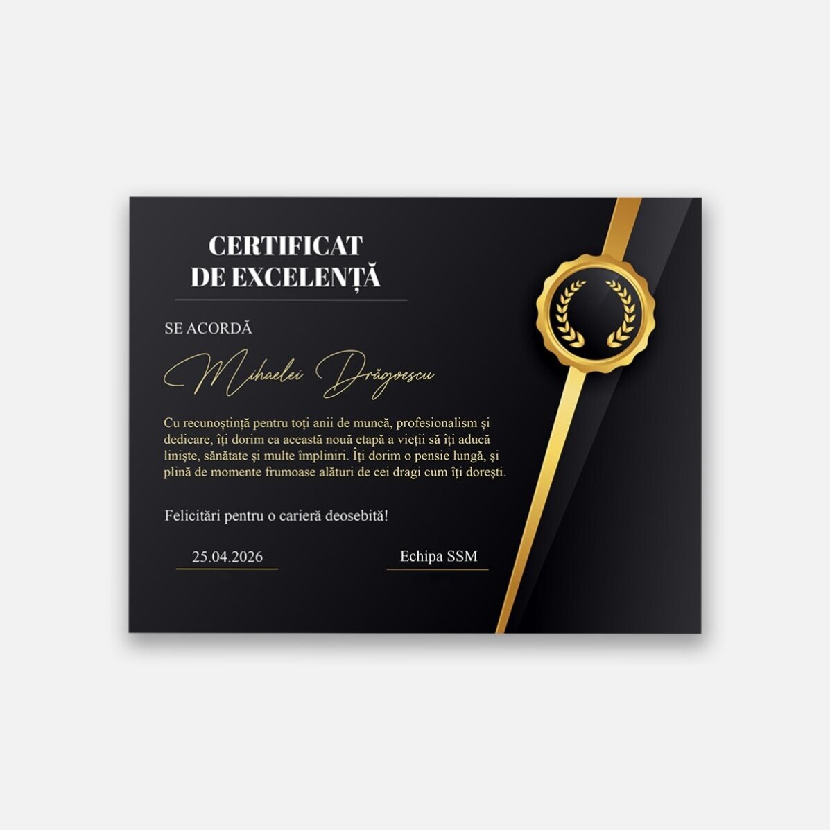 Gepersonaliseerde cadeauset voor pensionering