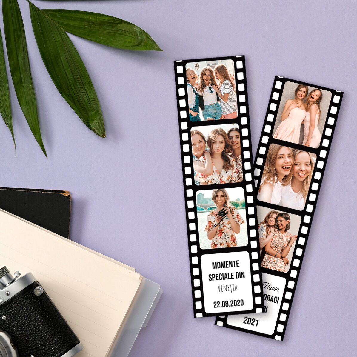 Set van 2 gepersonaliseerde magneten met foto