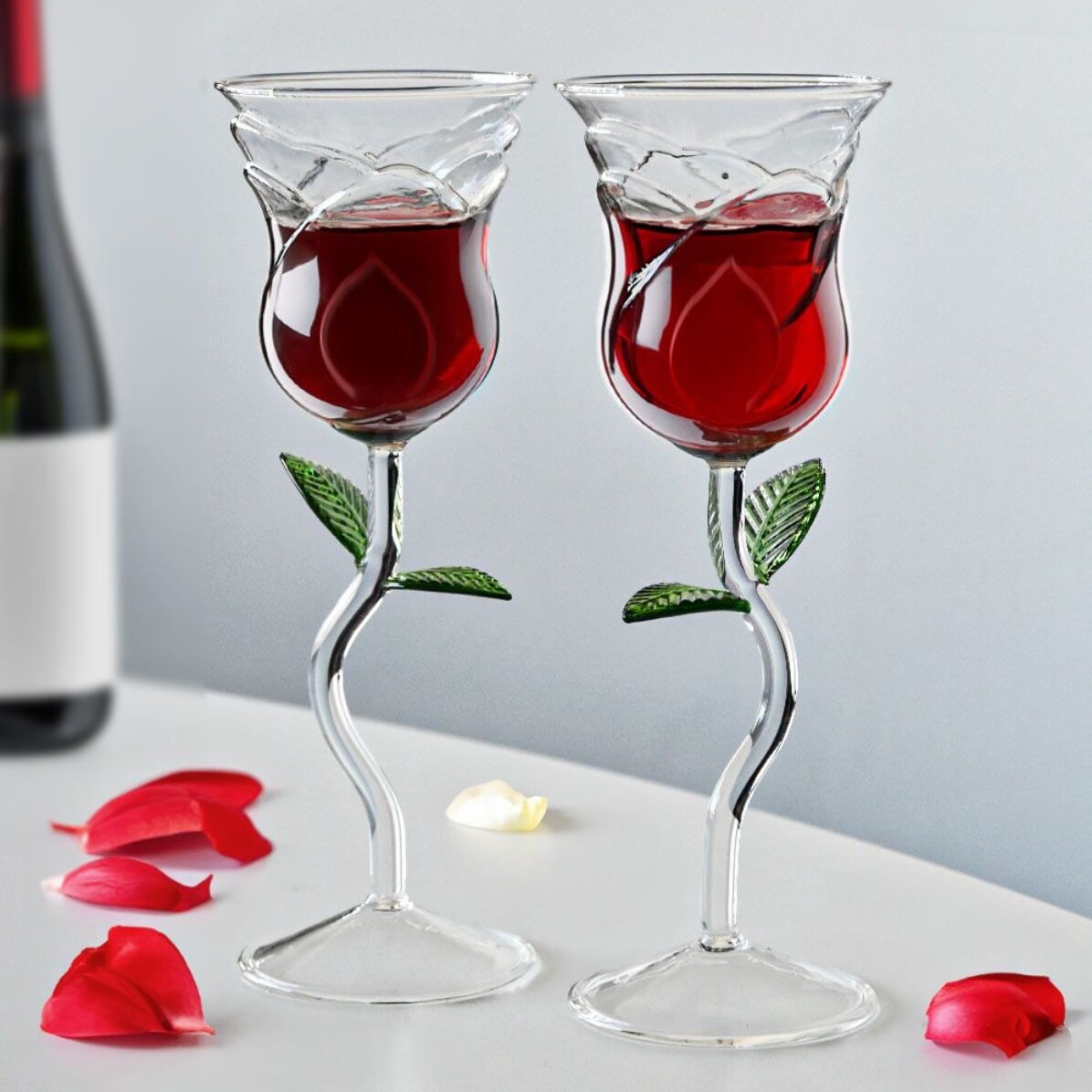 Set van twee glazen - Rozen