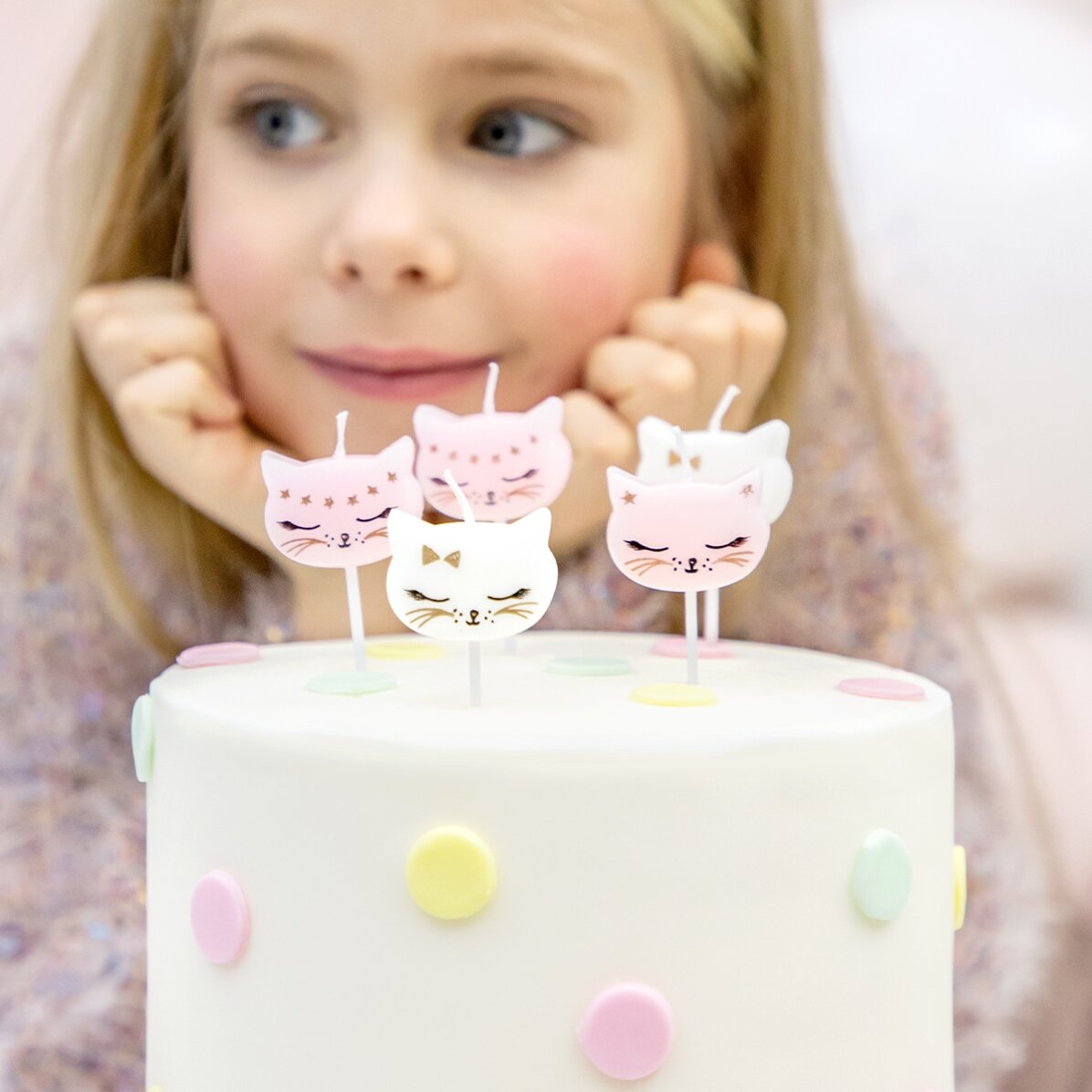 Cake candles - 6 Kittens