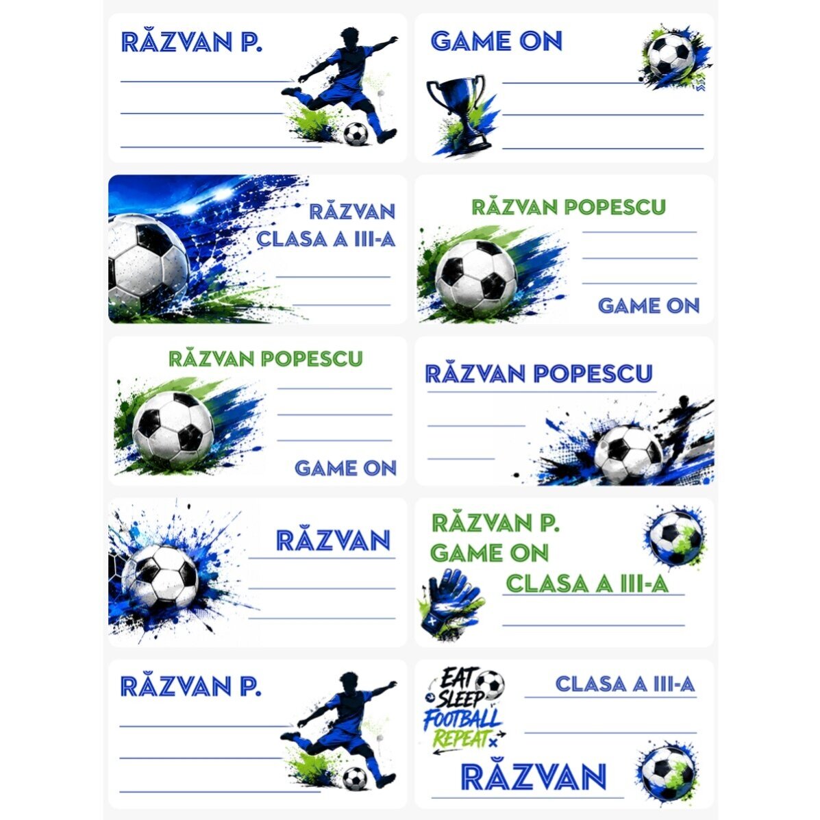 Gepersonaliseerde set voor school - Voetbal
