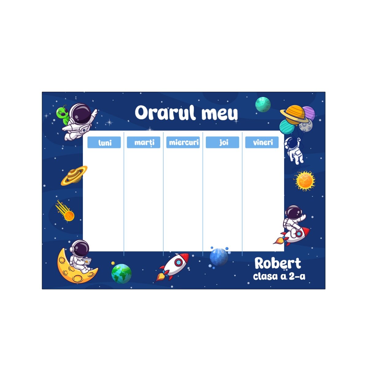 Gepersonaliseerde set voor school – Space explorer