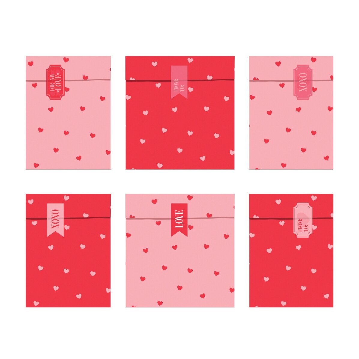 Set cadeautasjes - Love is in the air