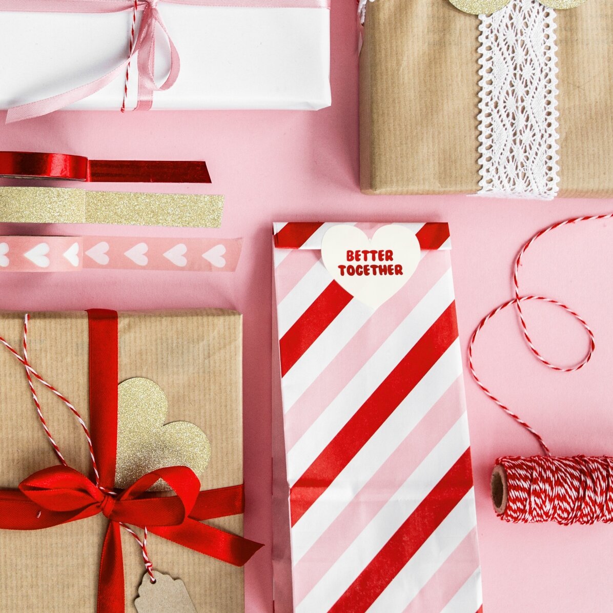 Set cadeautasjes - Sweet love