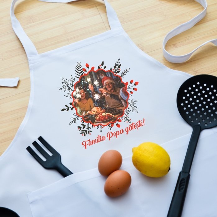 Gepersonaliseerde kerstkaart met een foto en tekst