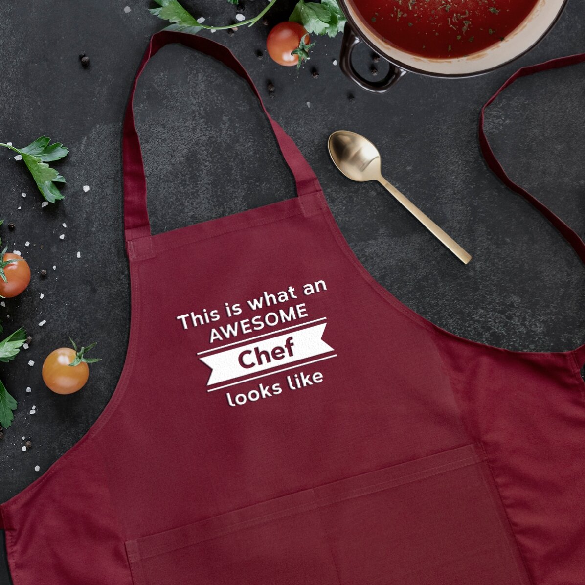 Gepersonaliseerd setje met tekst - Awesome Chef