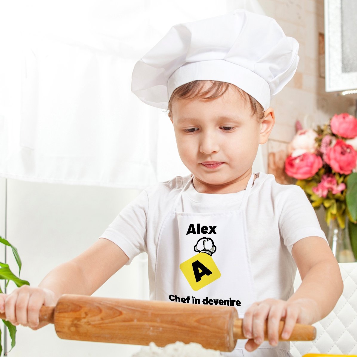 Gepersonaliseerd T-shirt voor kinderen met tekst - Chef in de dop