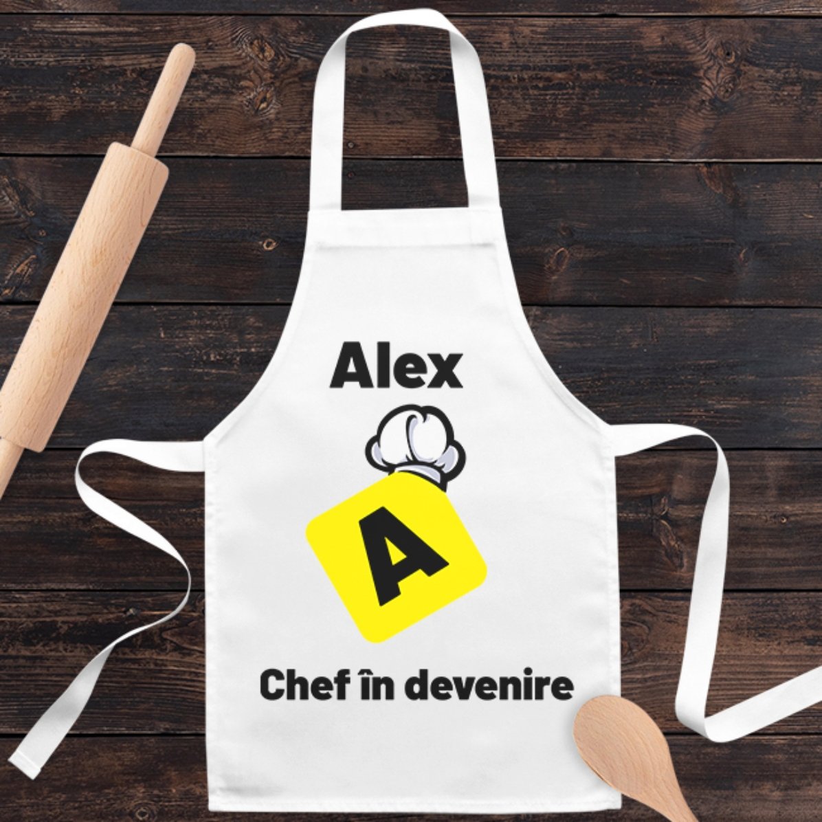 Gepersonaliseerd T-shirt voor kinderen met tekst - Chef in de dop