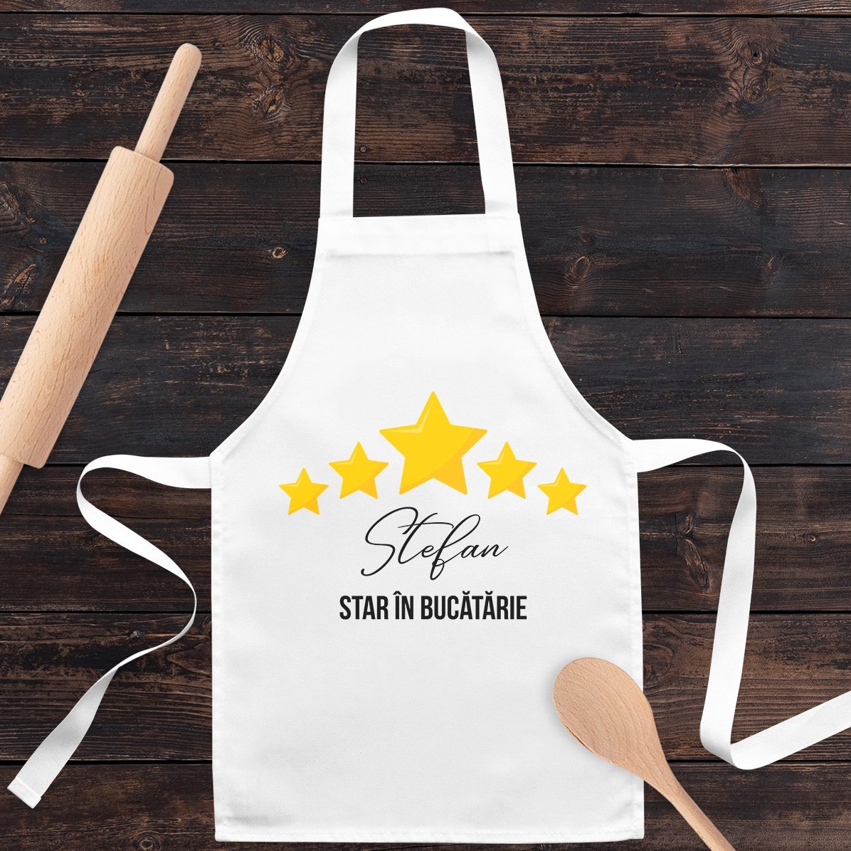 Gepersonaliseerd kinderkostuum met tekst - Ster in de keuken