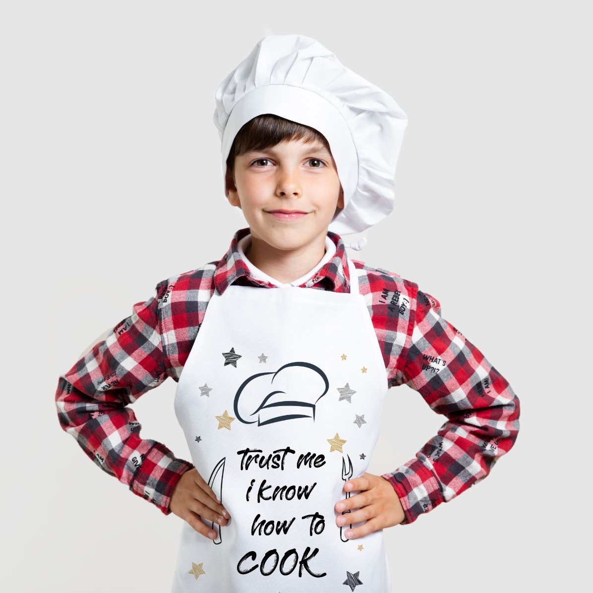 Op maat gemaakte tas voor kinderen met tekst - Trust me, I know how to cook