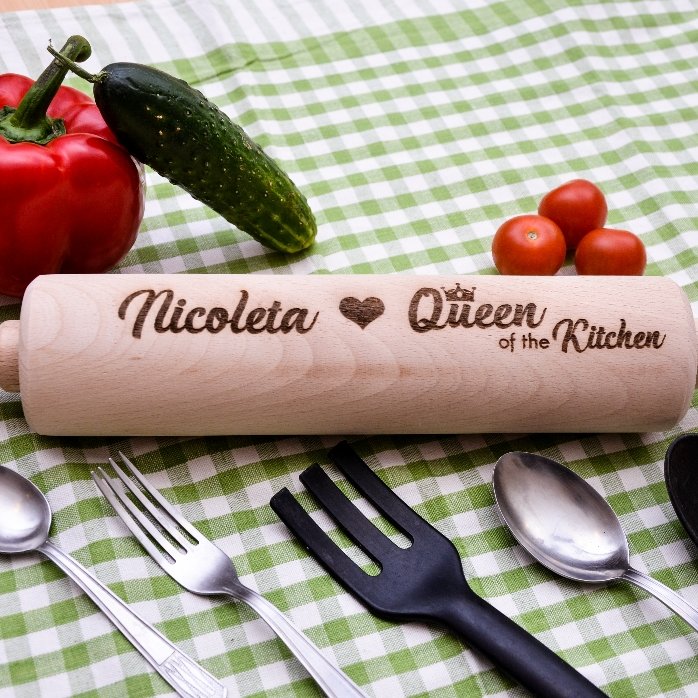 Op maat gemaakte houten lepel - Queen of the Kitchen