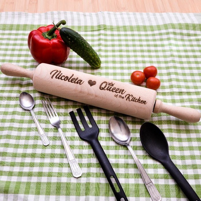 Op maat gemaakte houten lepel - Queen of the Kitchen