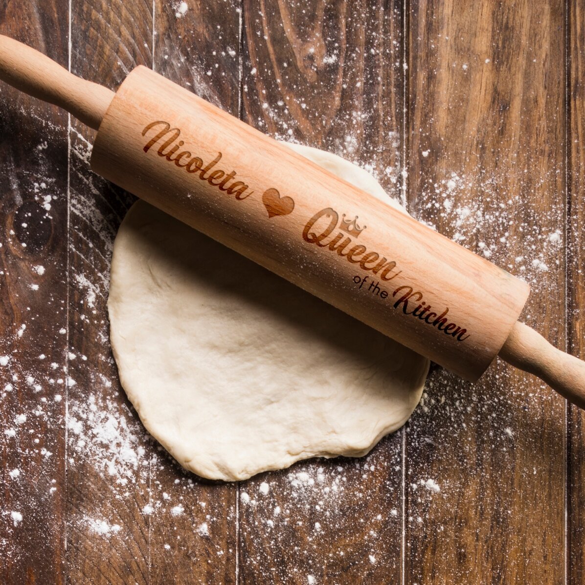 Op maat gemaakte houten lepel - Queen of the Kitchen
