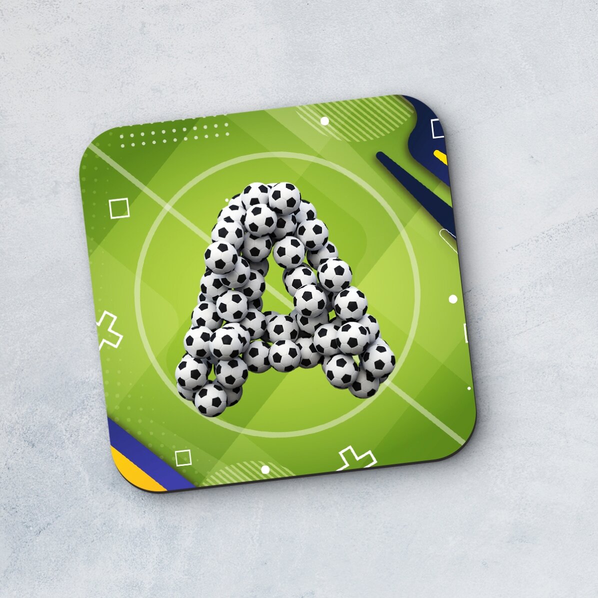 Gepersonaliseerde bekerhouder met initiaal - Voetbal