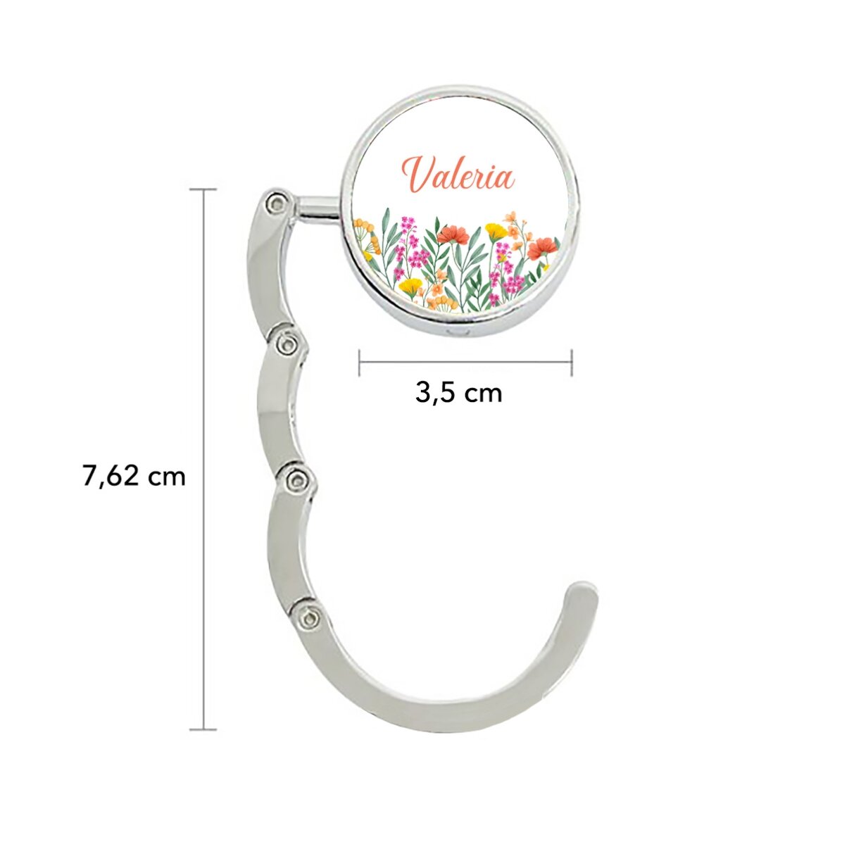 Personalised table bag holder with name - Flowers