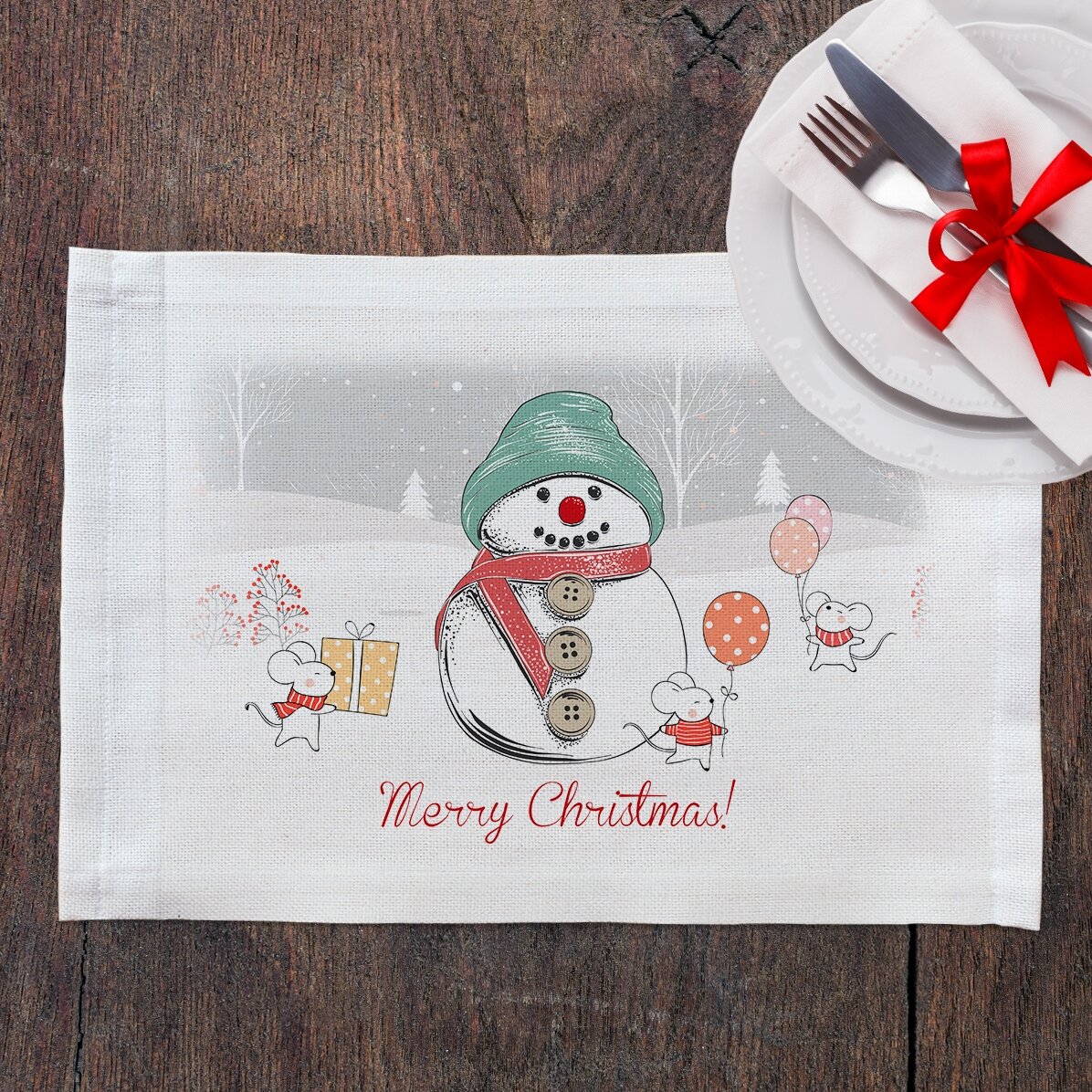 Personalised plate stand - Merry Christmas!
