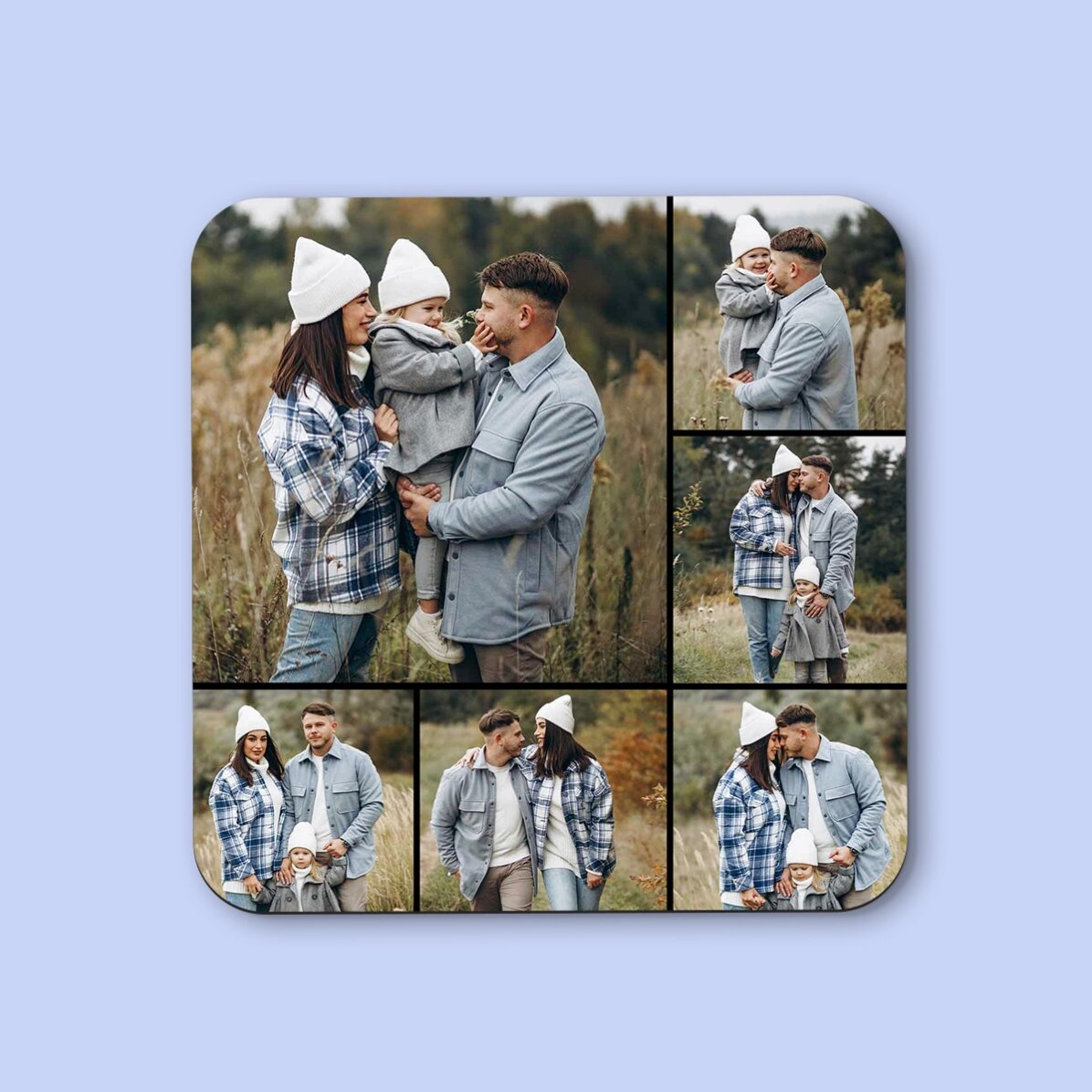 Gepersonaliseerde onderzetter met 6 foto’s
