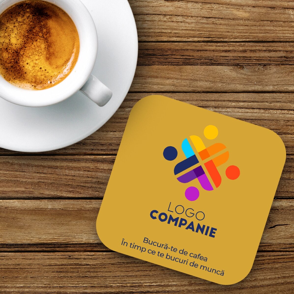 Glashouder, gepersonaliseerd met logo en tekst