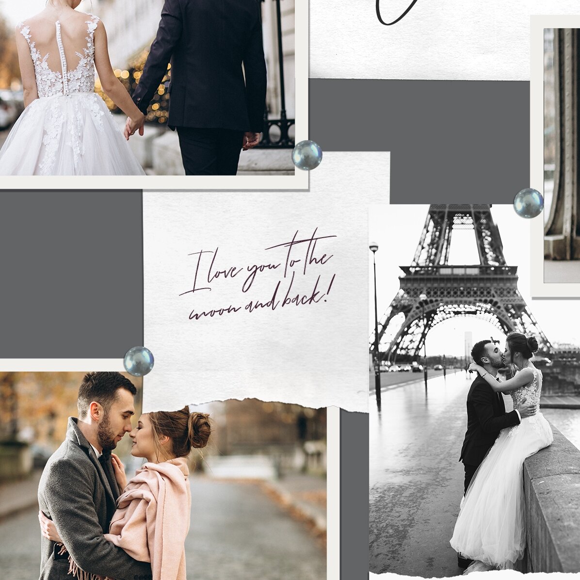 Gepersonaliseerd landschapsschilderij met 6 foto’s en tekst - Jouw vakantie