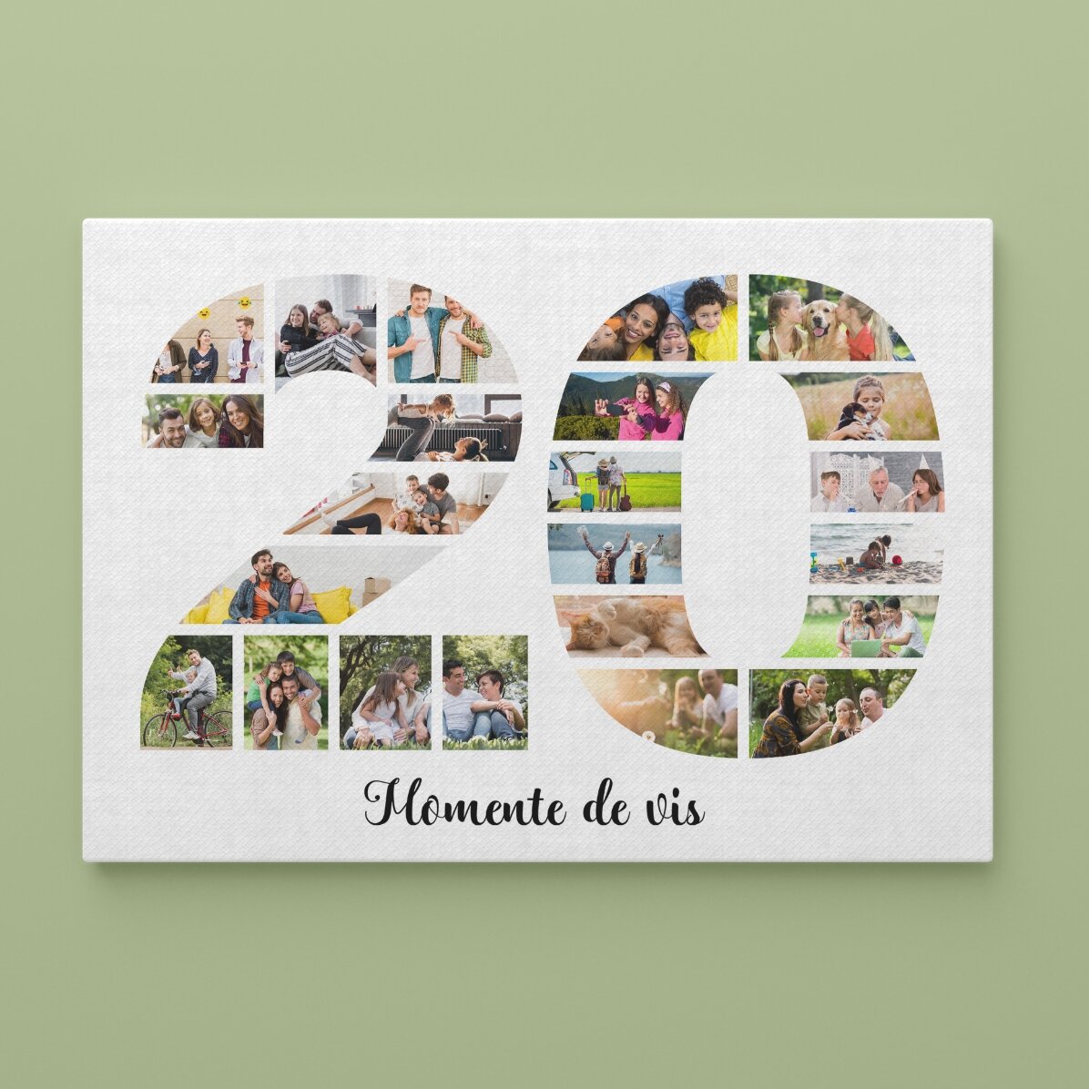 Gepersonaliseerd landschapsschilderij met foto