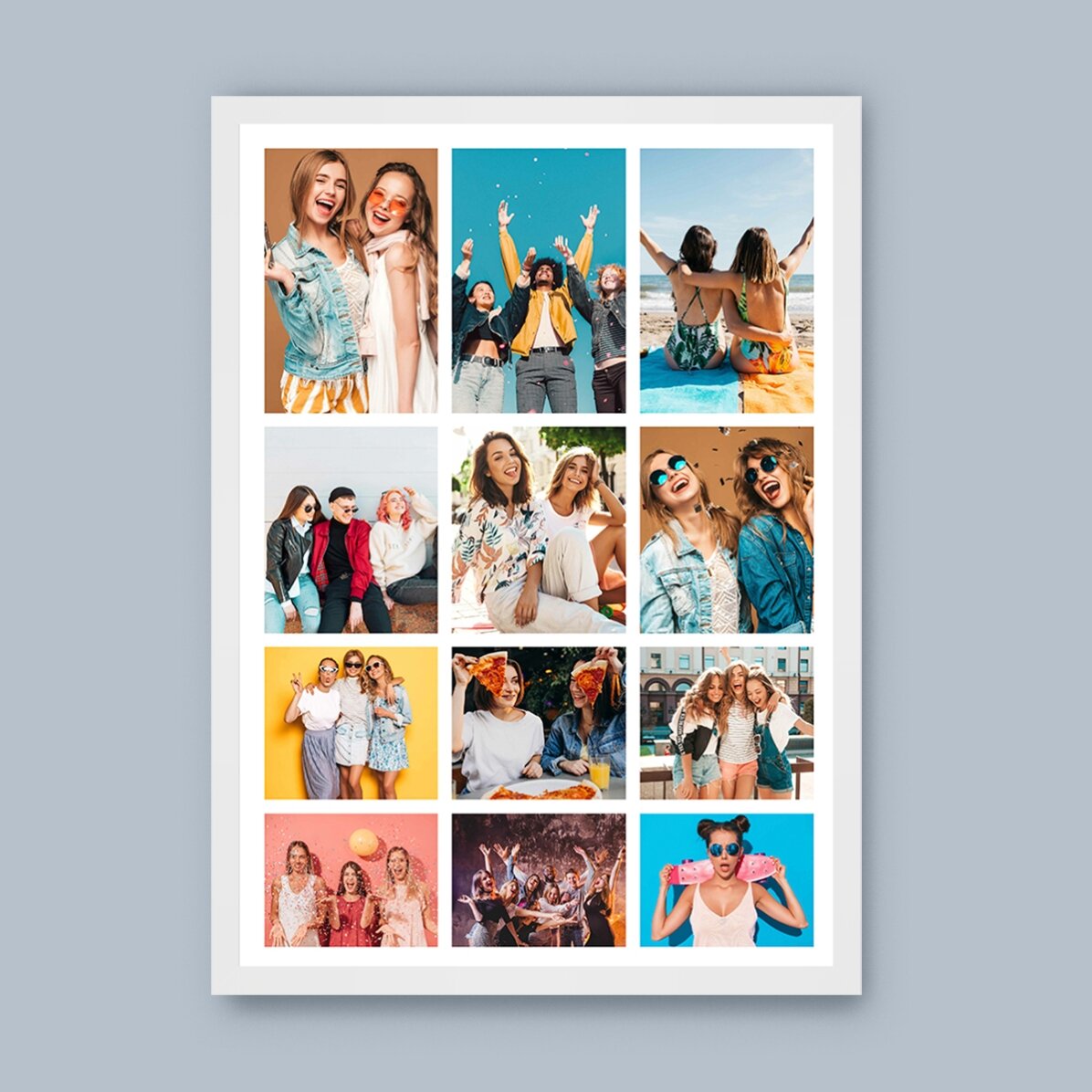 Gepersonaliseerd schilderij met 12 fraaie foto’s